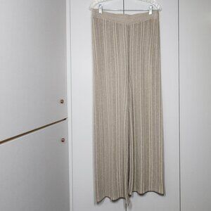 House of Harlow 1960 Stripped Silver/Metallic Pants Women's Size L